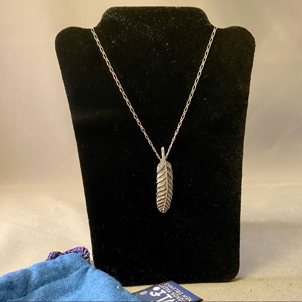 Vintage Mignon Faget Feather Pendant & Chain, Ster